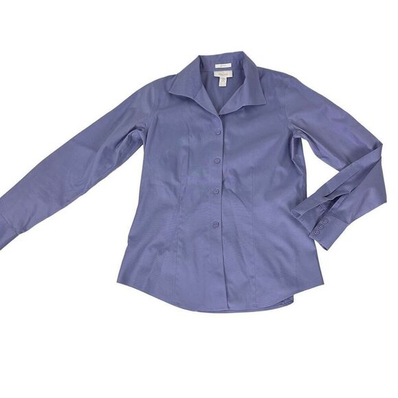 Chico's No-Iron Button Up Lavender Blouse size Small - Picture 1 of 4